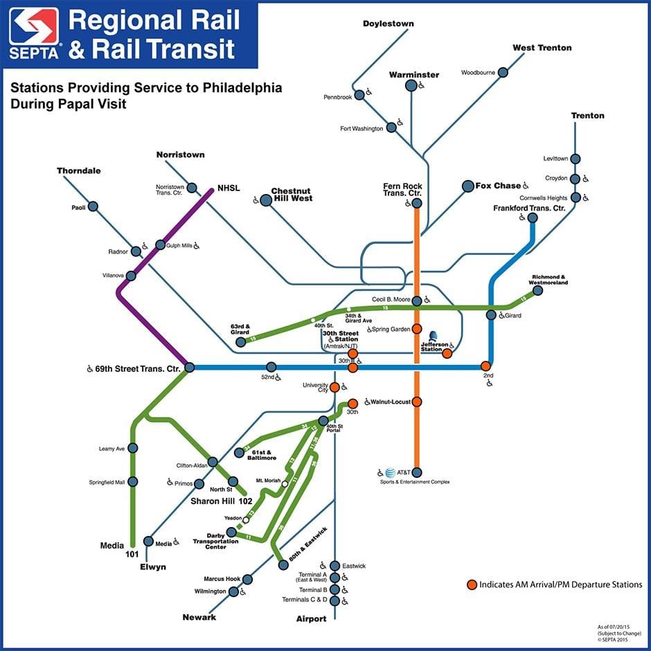 Septa Philly মানচিত্র